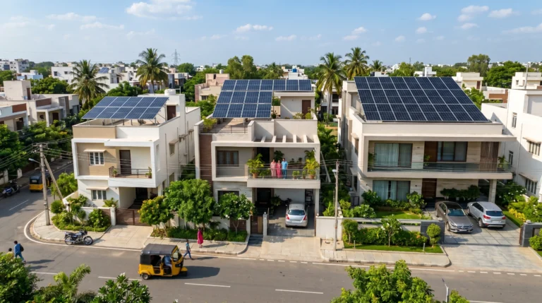 3KW vs 5KW vs 10KW solar system comparison on different Indian homes with rooftop solar panels